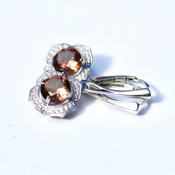 Color Change Diaspore Earrings Sterling Silver Flower Drop Earrings Nickel Free - Picture 2 of 11